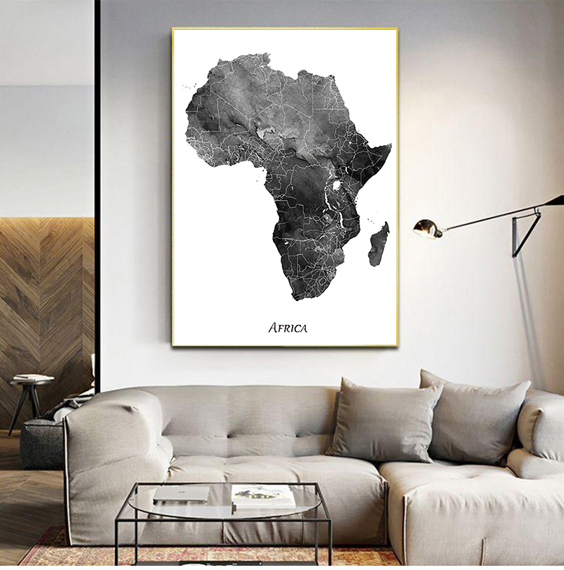 Star Map Poster - Afrika haritası posterler ve baskılar harita