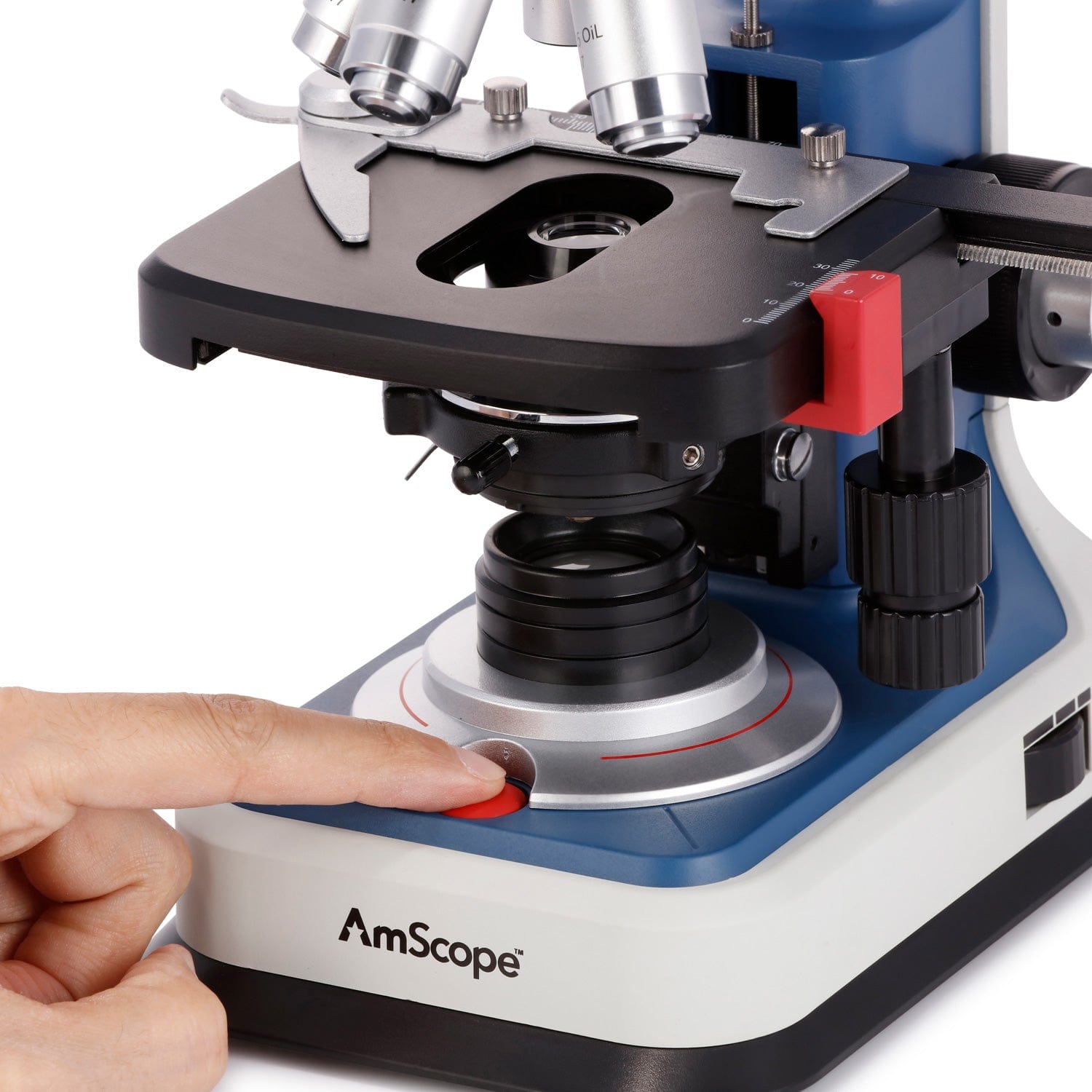 Microscope Compound 40X - AmScope 40X-2500X Öğrenci Dürbünlü Bileşik Mikroskop,