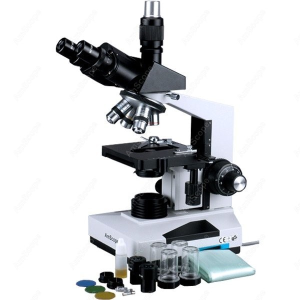Microscope Compound 40X - AmScope T490 Serisi Simul-Fokal Biyolojik Trinoküler