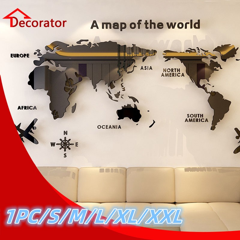 Star Map Poster - İskandinav dünya haritası akrilik 3D duvar