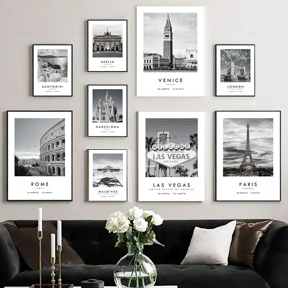 Siyah Beyaz Şehir Seyahat Foto - Star Map Poster incelemesi ve fiyatı