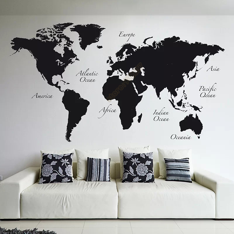 Büyük dünya haritası vinil duv - Star Map Poster incelemesi ve fiyatı