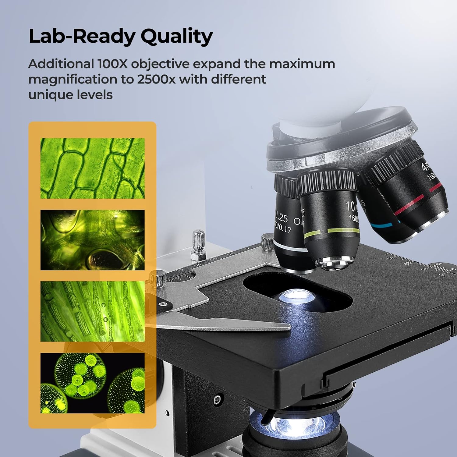 40X-2500X Trinoküler Bileşik M - Microscope Compound 40X incelemesi ve fiyatı